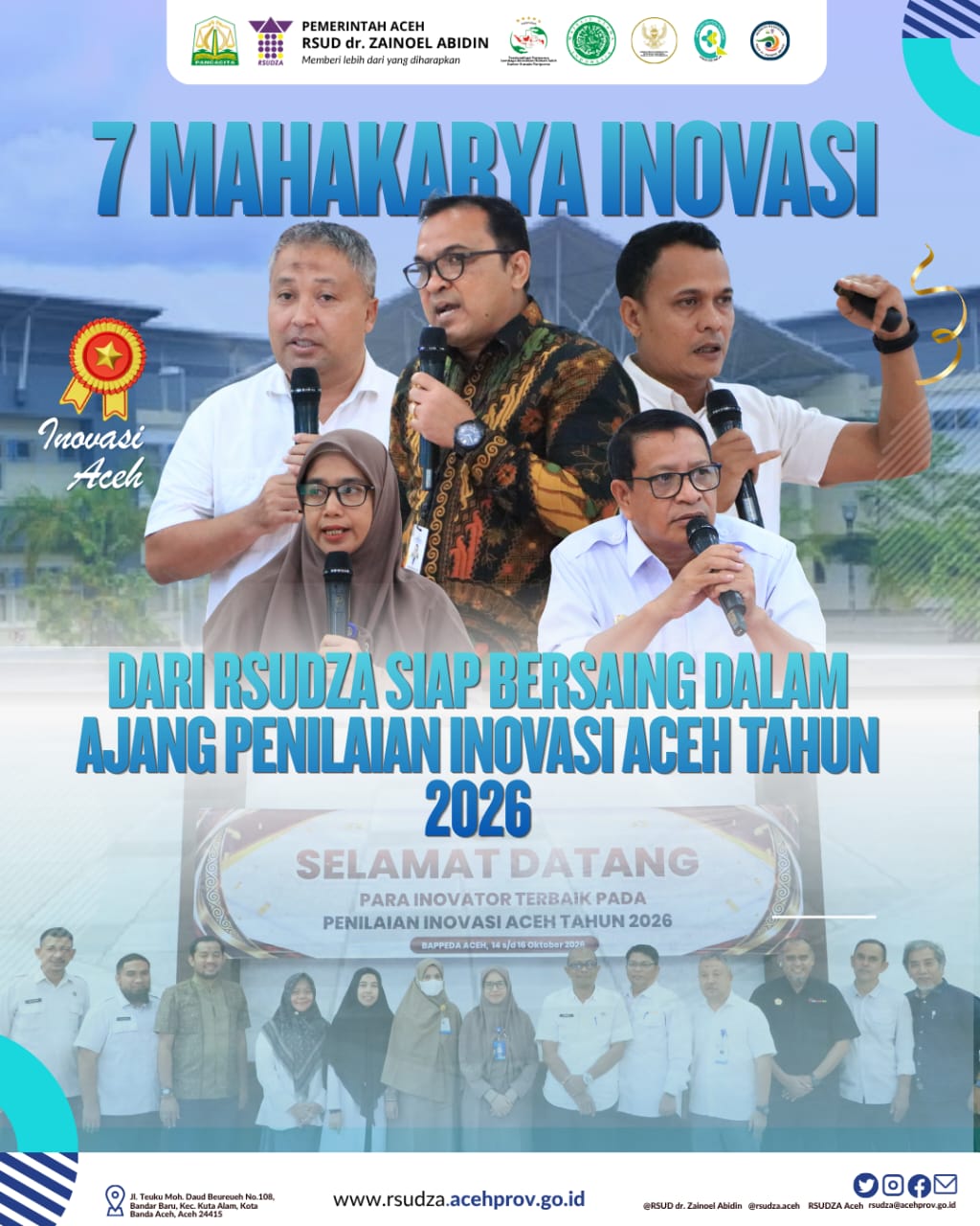 7 Mahakarya Inovasi dari RSUDZA Siap Bersaing Dalam Ajang Penilaian Inovasi Aceh Tahun 2026