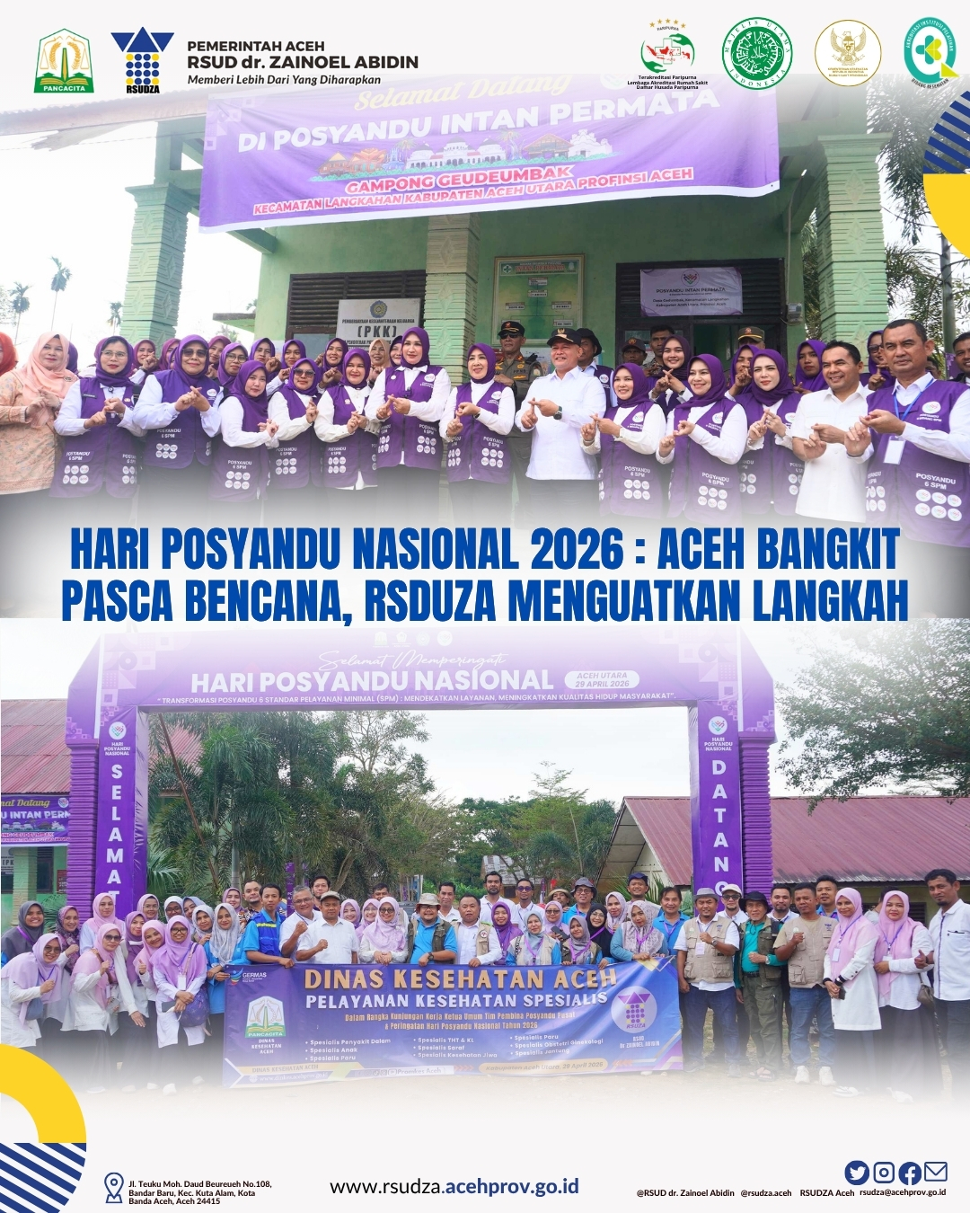 Hari Posyandu Nasional 2026 Aceh Bangkit Pasca Bencana, Rsduza Menguatkan Langkah