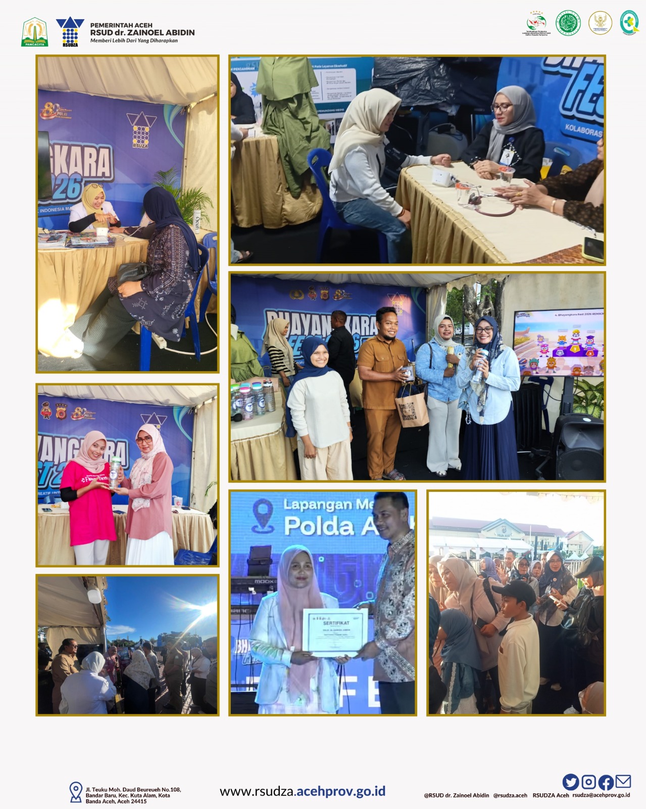 RSUDZA  Hadir Meriah di Bhayangkara Fest Polda Aceh 2026 Tampil Memukau Sabet Predikat SKPA Partisipan Terbaik