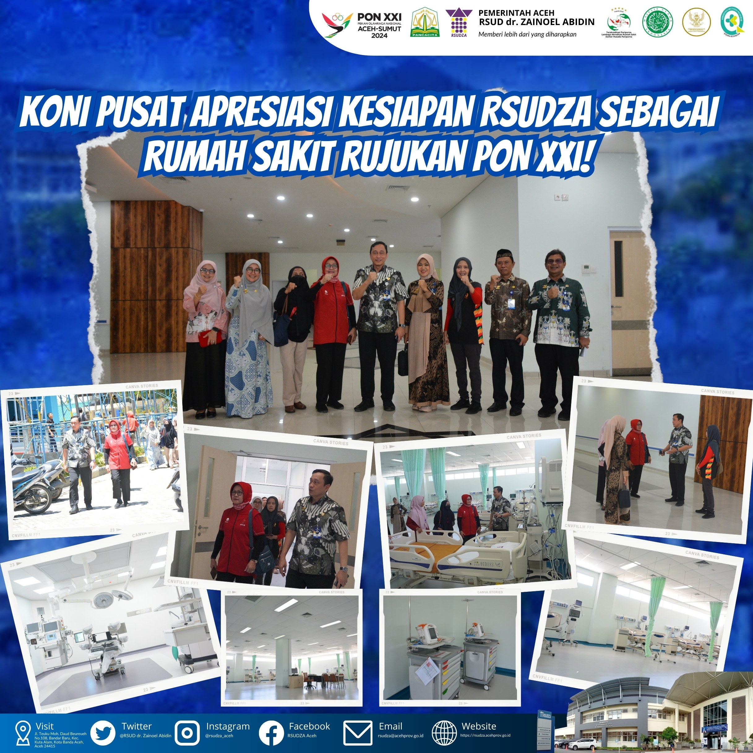 KONI PUSAT APRESIASI RSUDZA sebagai Rumah Sakit Rujukan PON XXI