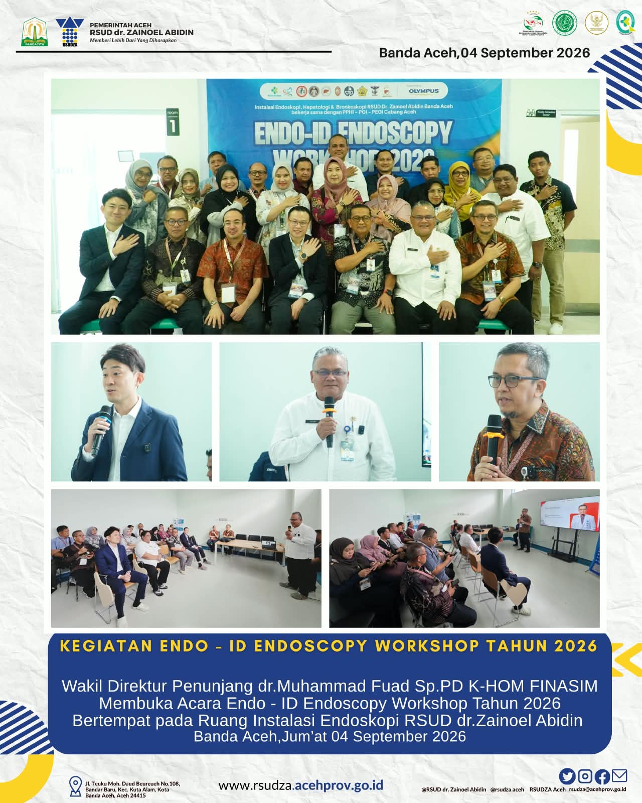 RSUDZA Gelar ENDO-ID Endoscopy Workshop 2026, Perkuat Layanan Gastroenterologi Bertaraf Internasional